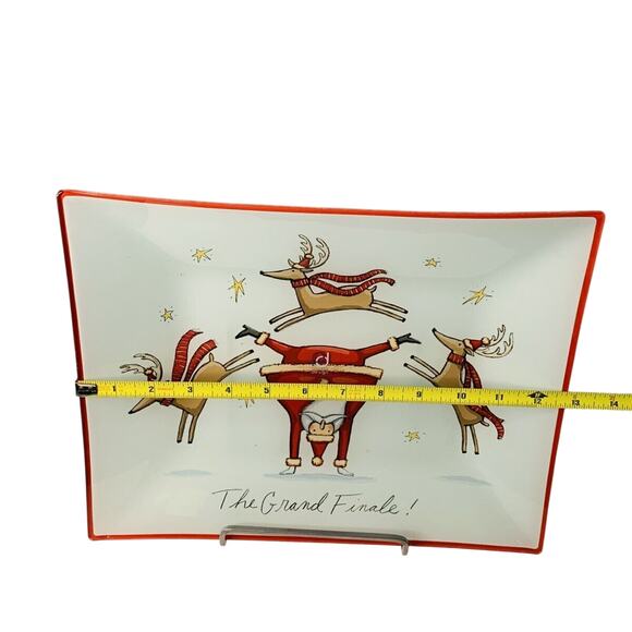 Christmas Tray Prima Design Santa Leapong Reindeer The Grande Finale Stars New - Picture 2 of 8